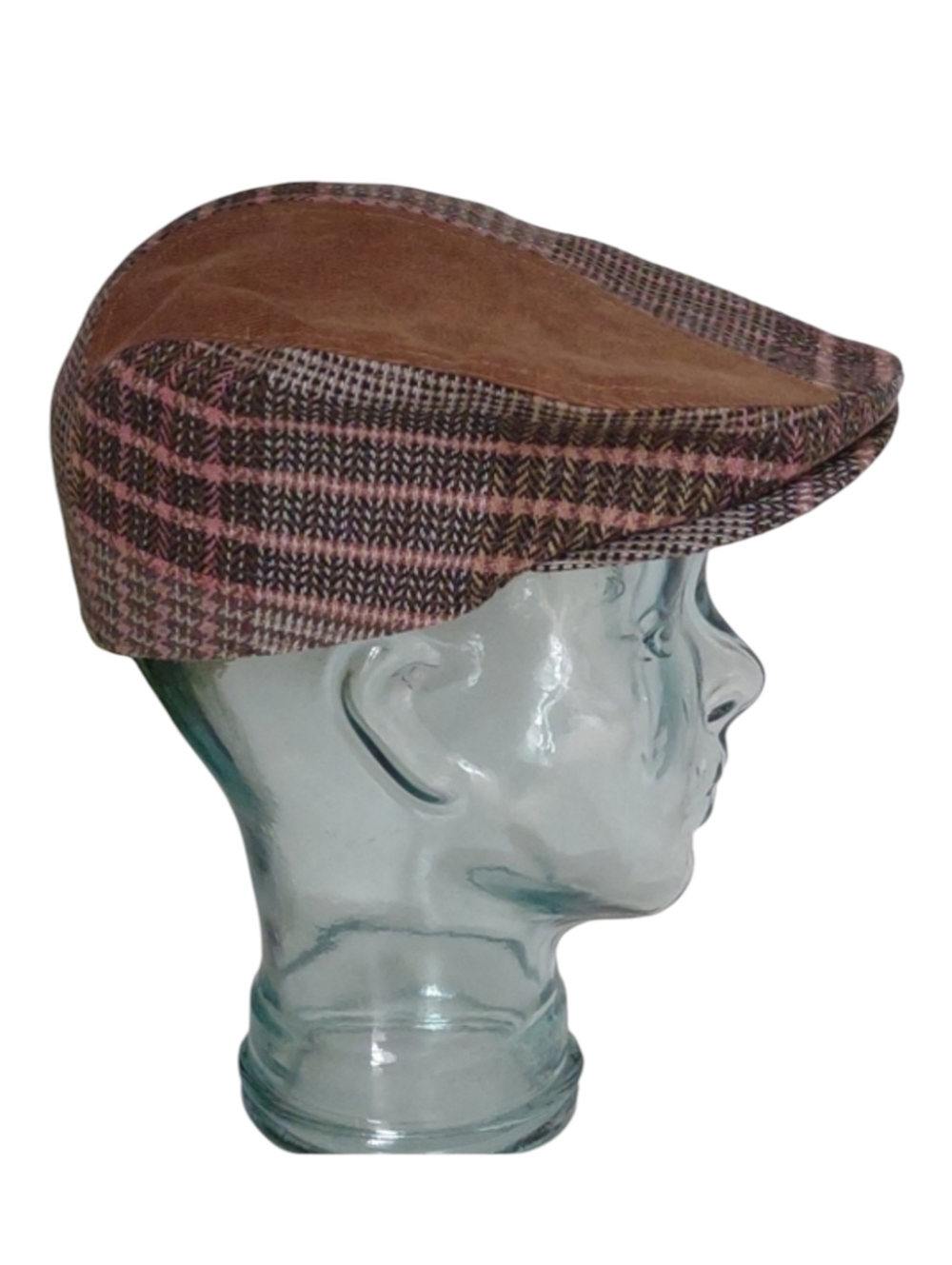 Target Newsboy Cap Hat Pink Brown Tweed Houndstooth Corduroy Flat Cabbie